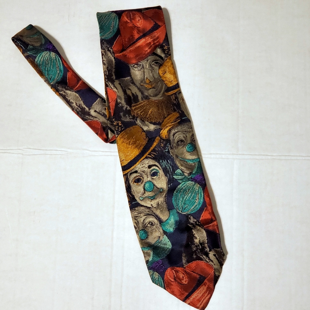 MBP Circus Clown 100% Silk Necktie
